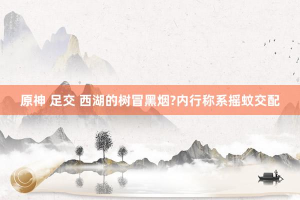 原神 足交 西湖的树冒黑烟?内行称系摇蚊交配