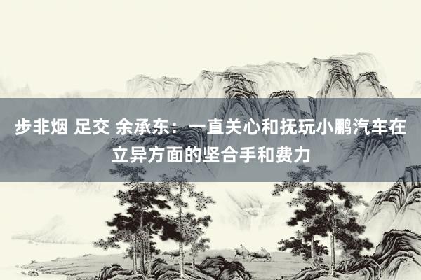 步非烟 足交 余承东：一直关心和抚玩小鹏汽车在立异方面的坚合手和费力