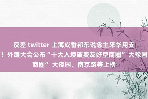 反差 twitter 上海成番邦东说念主来华用支付宝最多的城市！外滩大会公布“十大入境破费友好型商圈” 大豫园、南京路等上榜