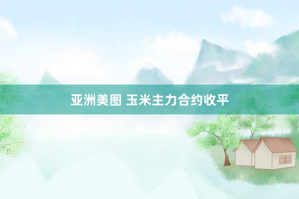 亚洲美图 玉米主力合约收平