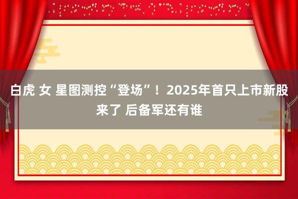 白虎 女 星图测控“登场”！2025年首只上市新股来了 后备军还有谁