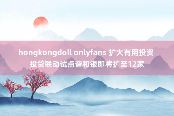 hongkongdoll onlyfans 扩大有用投资 投贷联动试点谐和银即将扩至12家