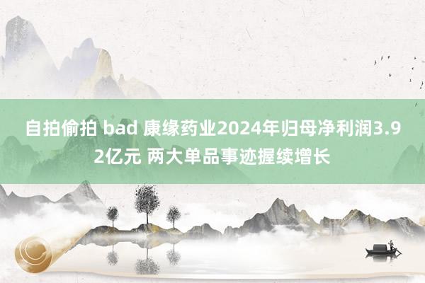 自拍偷拍 bad 康缘药业2024年归母净利润3.92亿元 两大单品事迹握续增长